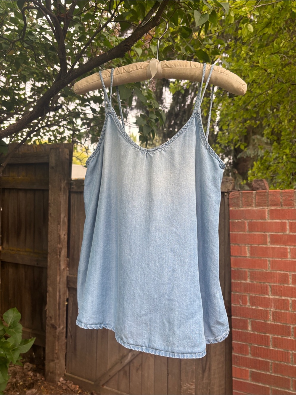Anthropologie cloth & stone Light Blue Denim Chambray Cami Tank